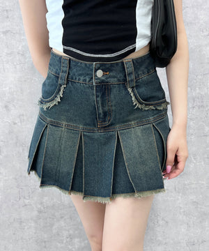 デニム中濃色 モデル：154㎝ S着用