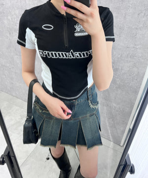 デニム中濃色 モデル：154㎝ S着用