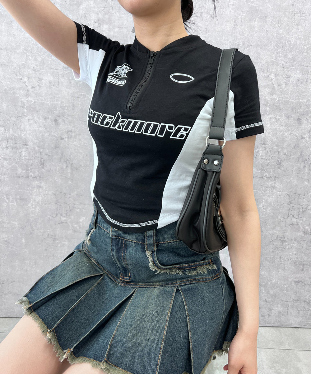 デニム中濃色 モデル：154㎝ S着用