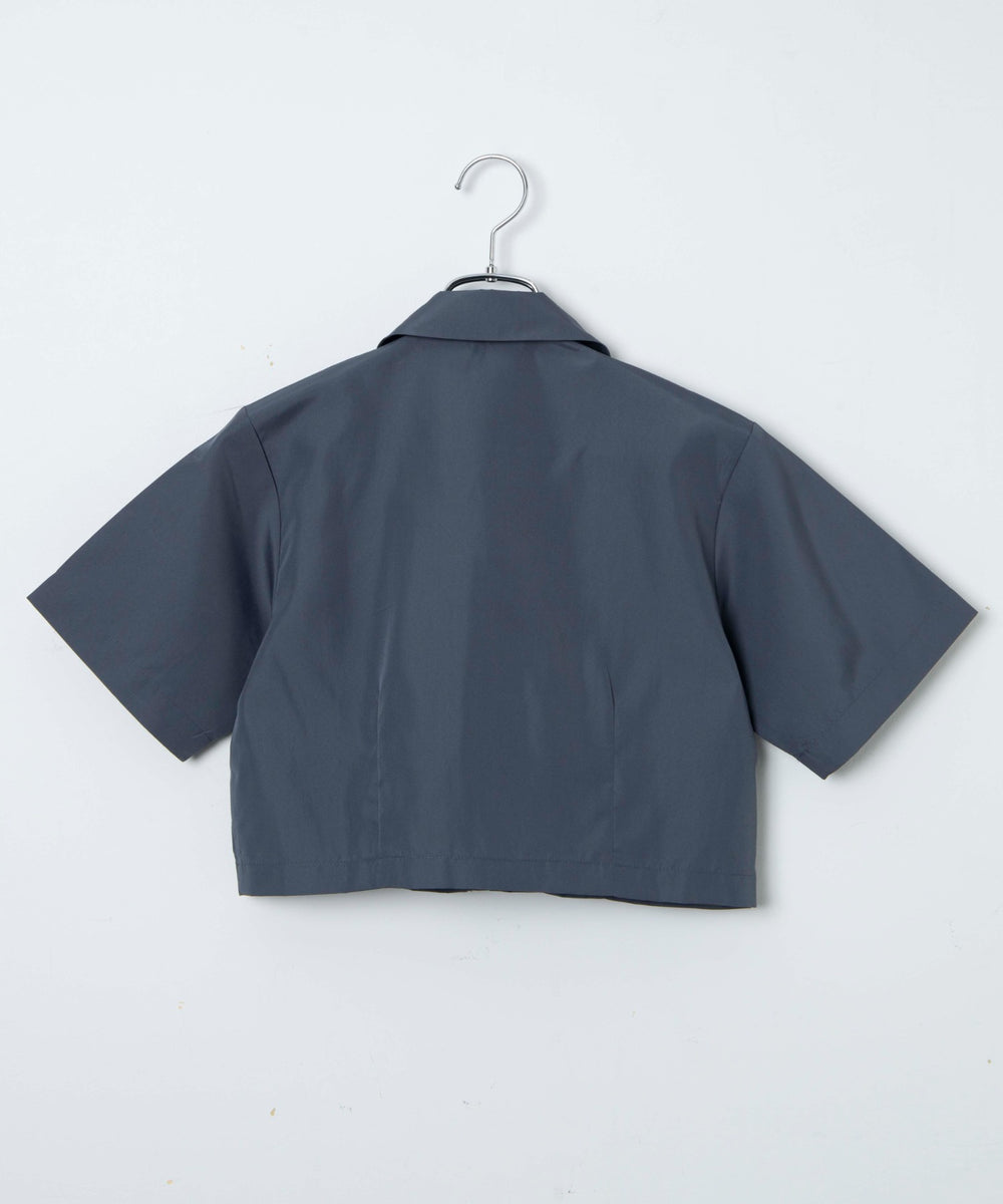 クロップドZIPデザインシャツ