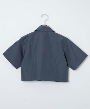 クロップドZIPデザインシャツ