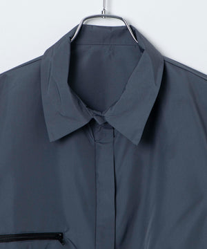 クロップドZIPデザインシャツ