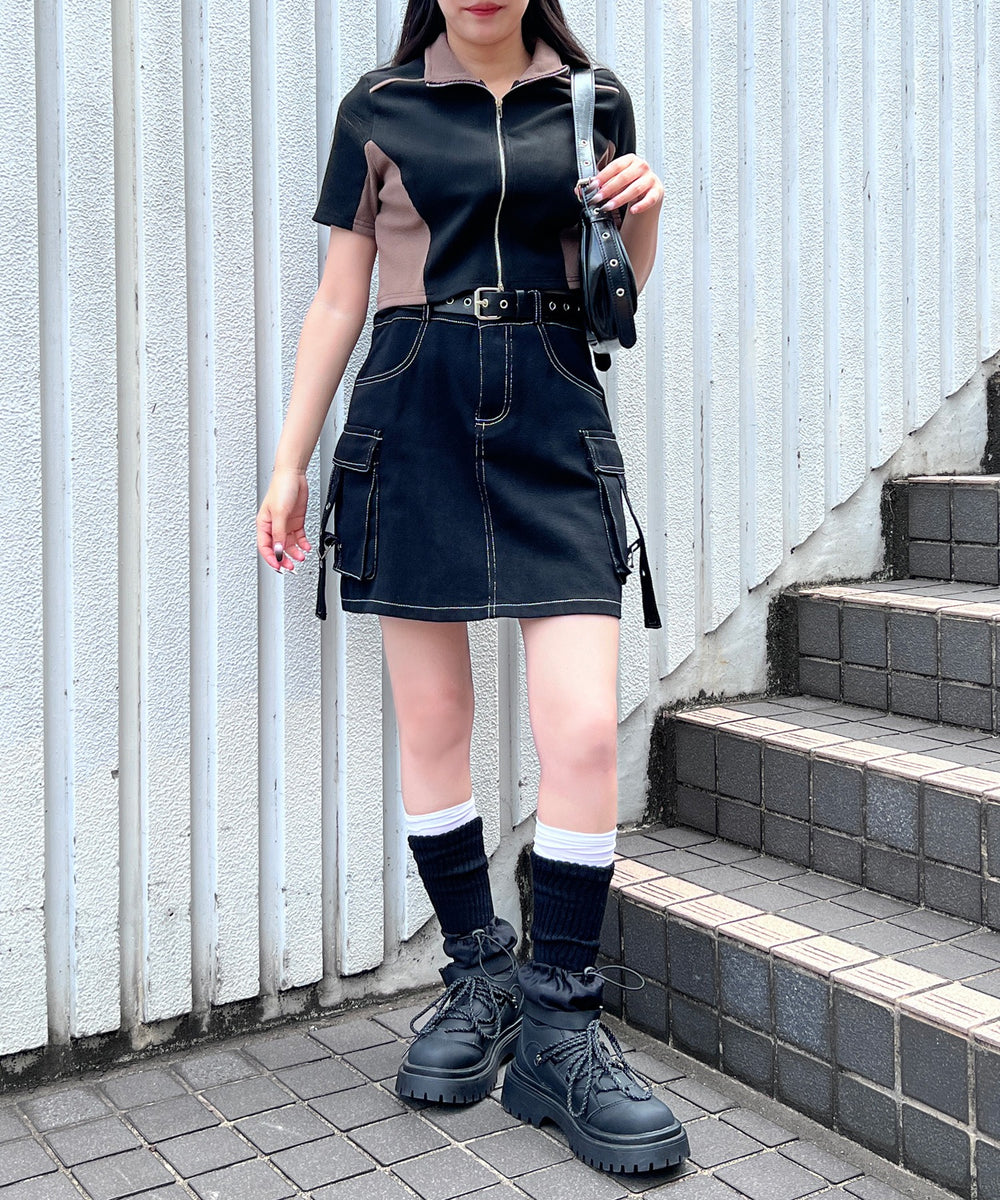 ブラウン モデル：154㎝ FREE着用