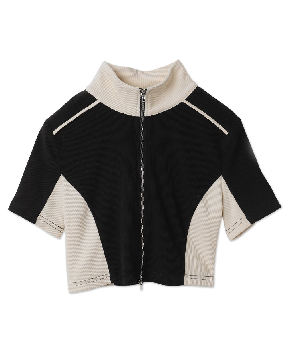 バイカラートラックトップス