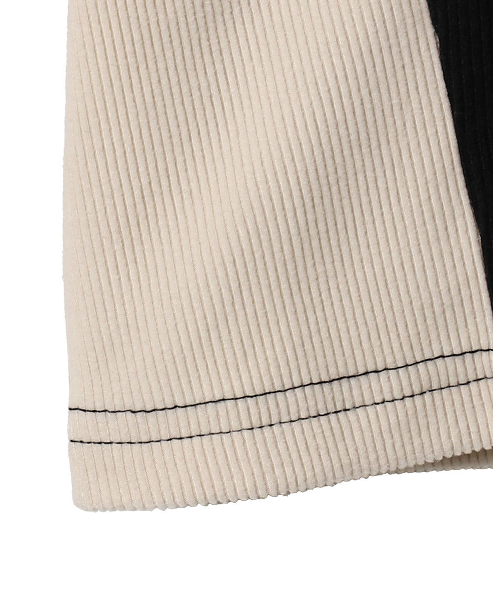 バイカラートラックトップス