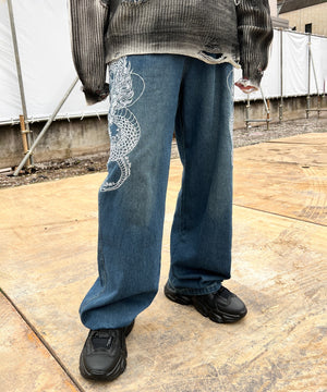 デニム中濃色 モデル：178㎝ L着用