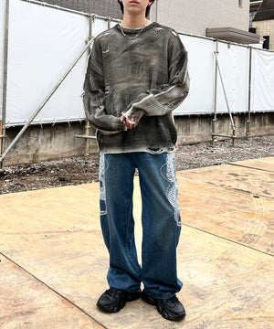 デニム中濃色 モデル：178㎝ L着用