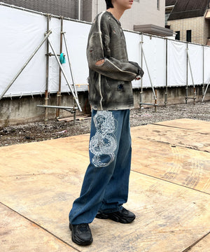 デニム中濃色 モデル：178㎝ L着用