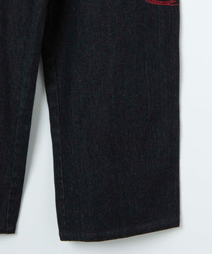 ドラゴン刺繍デニムパンツ