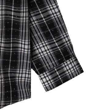 ビジューチェックシャツ