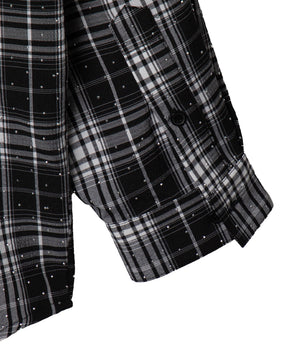 ビジューチェックシャツ