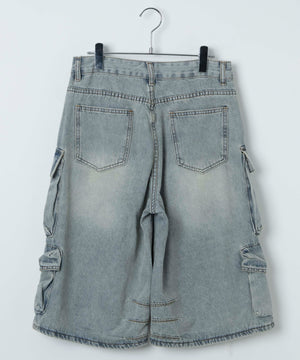 マルチカーゴデニムハーフパンツ