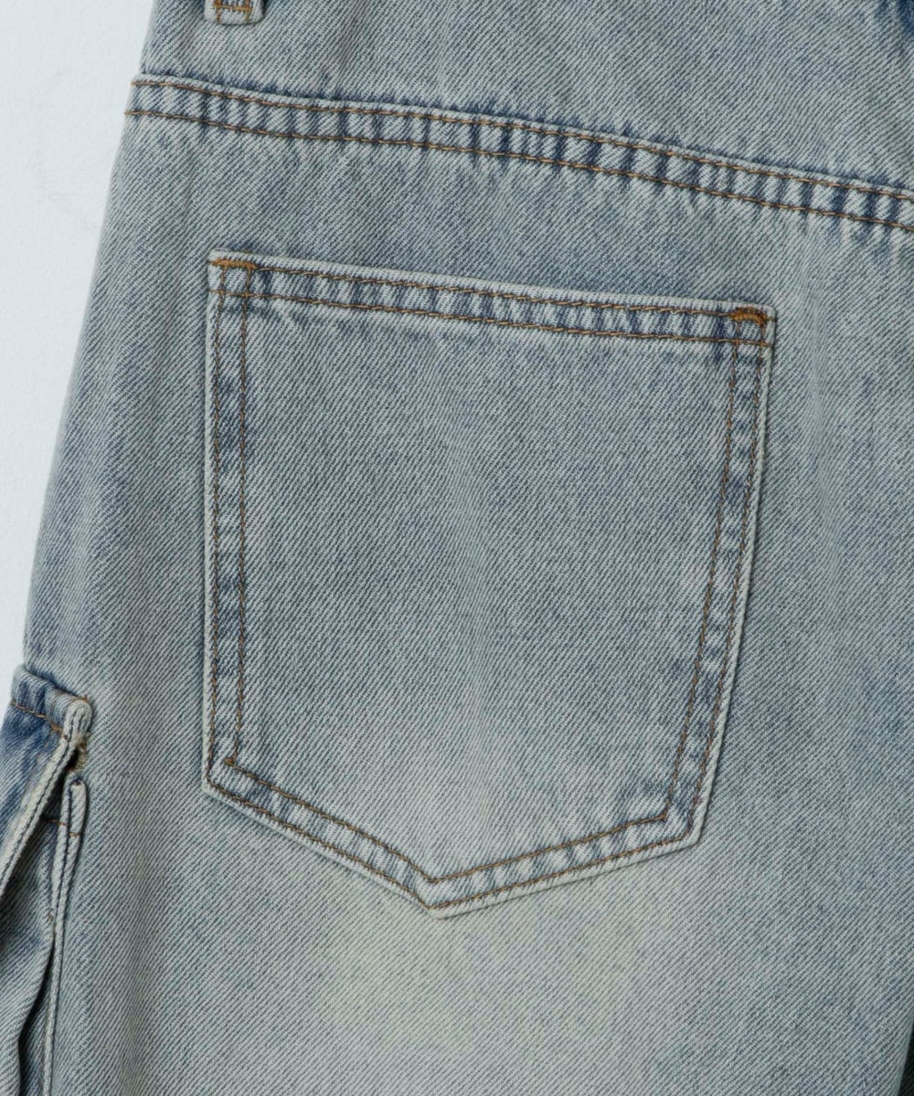 マルチカーゴデニムハーフパンツ