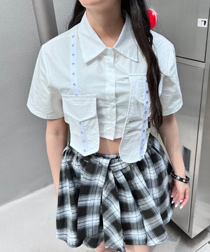 ホワイト モデル：154㎝ FREE着用