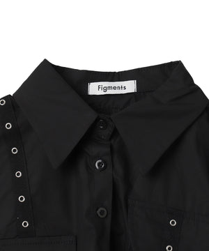 クロップドパンクショートスリーブシャツ