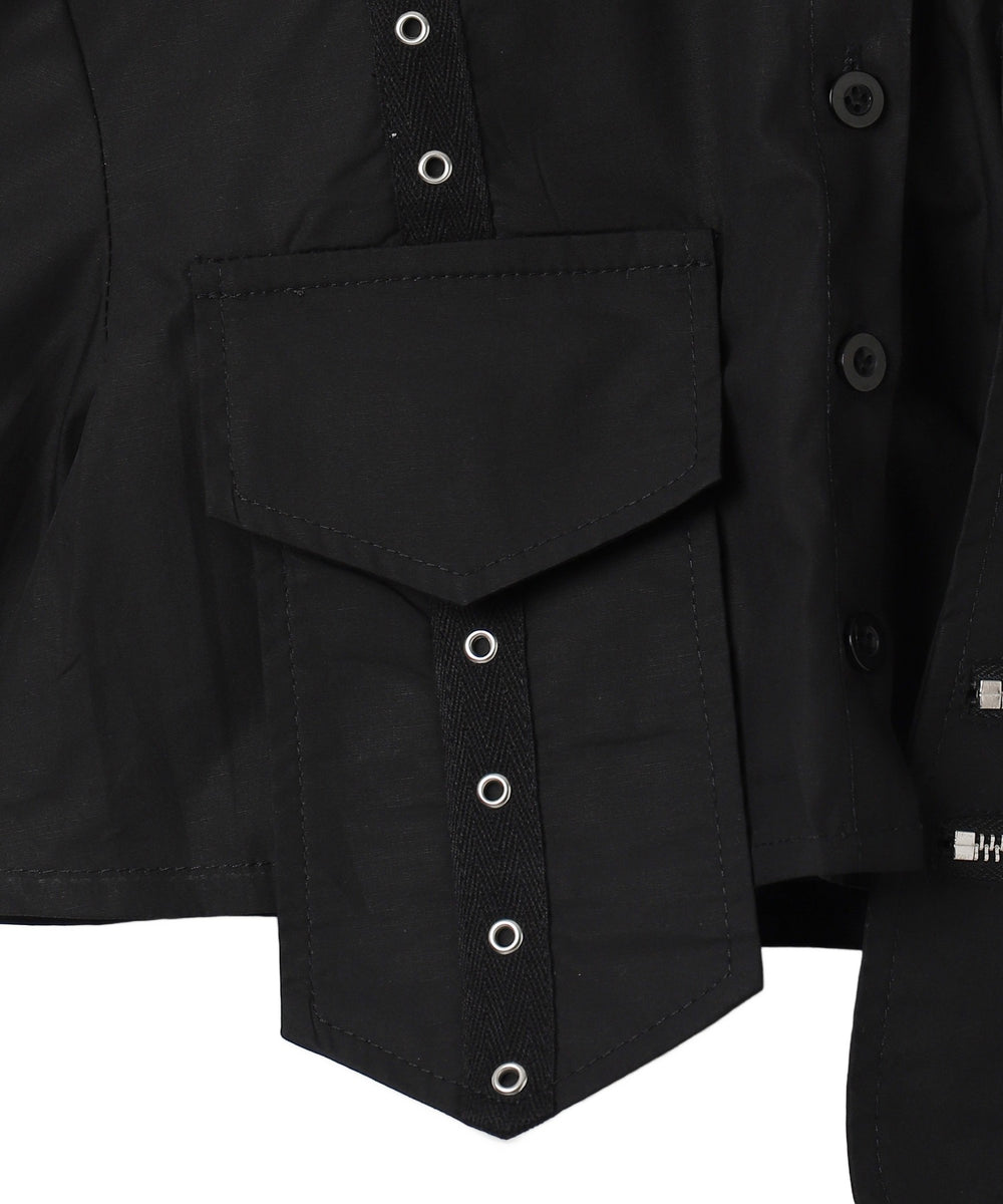 クロップドパンクショートスリーブシャツ