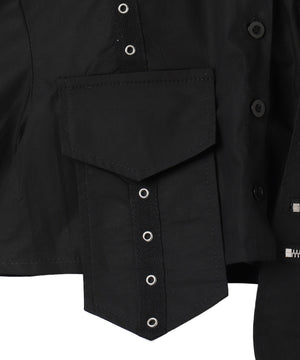 クロップドパンクショートスリーブシャツ