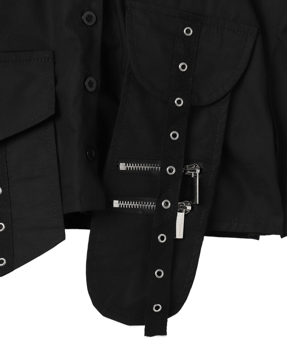 クロップドパンクショートスリーブシャツ