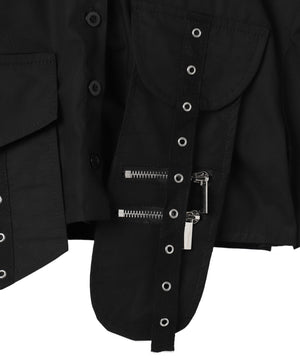 クロップドパンクショートスリーブシャツ