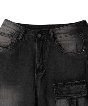 デストロイパンクバギーデニムパンツ