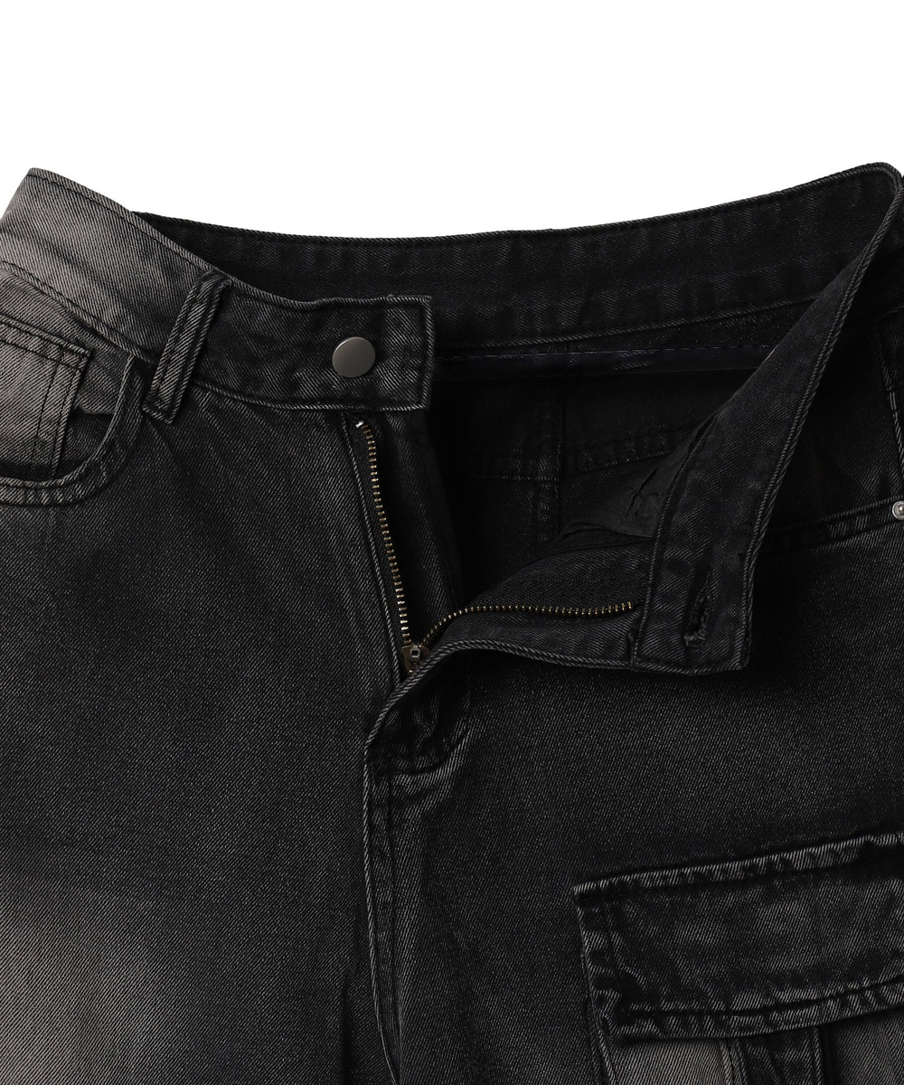 デストロイパンクバギーデニムパンツ