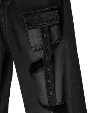 デストロイパンクバギーデニムパンツ