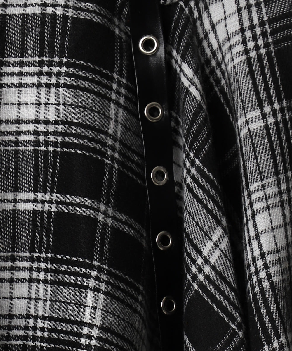 パンクチェックミニスカート