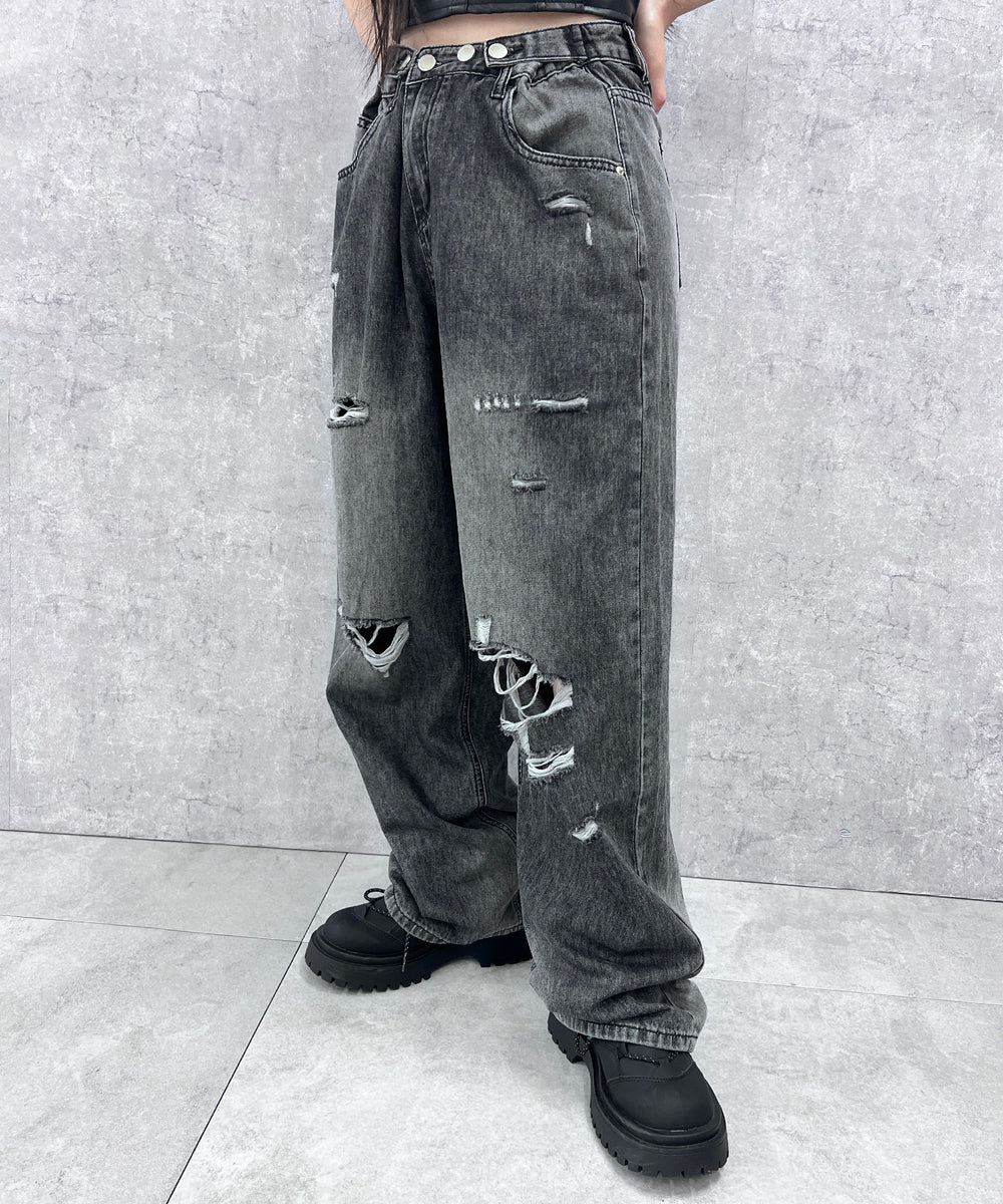 CamphorWood バギーダメージデニム CamphorWood バギーダメージデニム