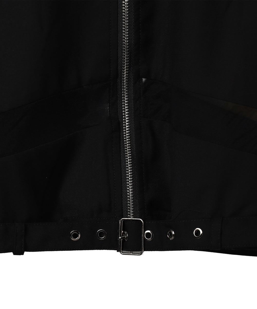 オーガンジースリーブデザインシャツ