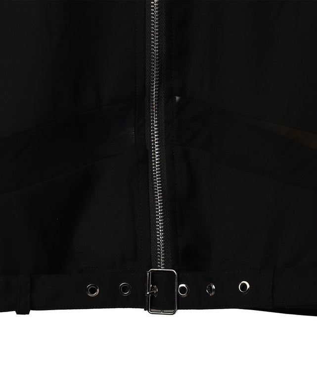 オーガンジースリーブデザインシャツ