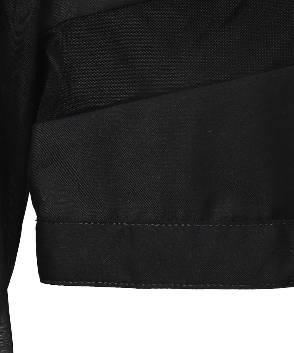 オーガンジースリーブデザインシャツ