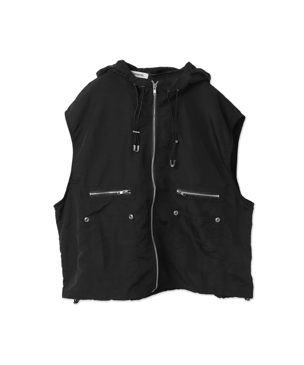 ナイロンZIPパーカーベストセットアップ