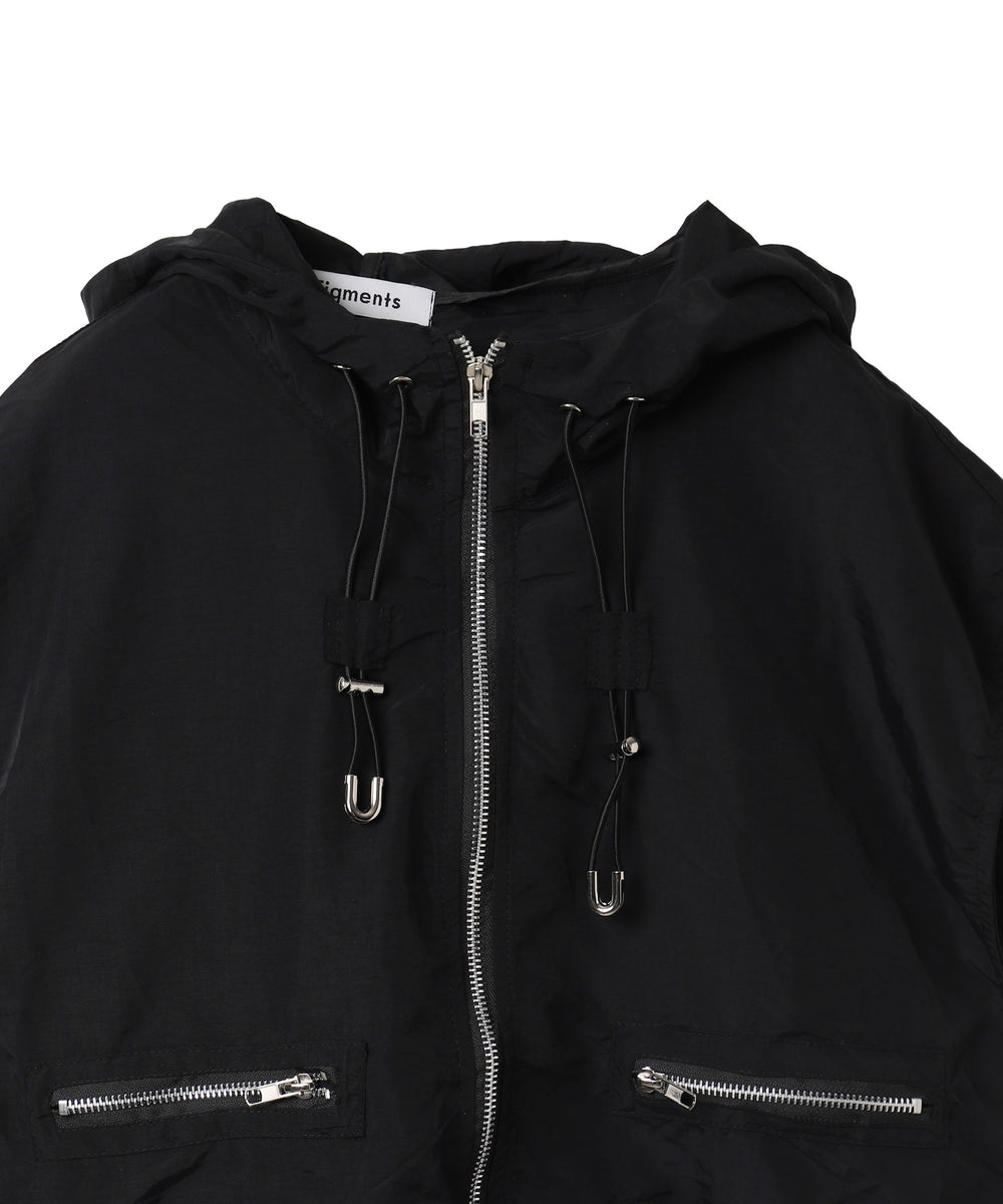 ナイロンZIPパーカーベストセットアップ
