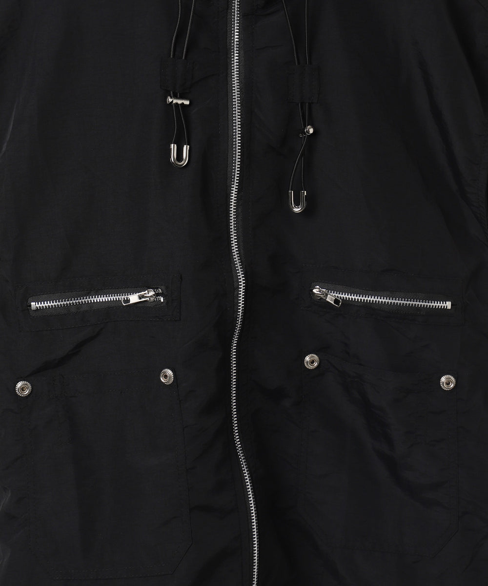 ナイロンZIPパーカーベストセットアップ