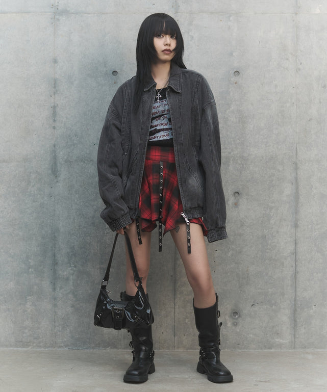 80'sライクデニムボンバーブルゾン