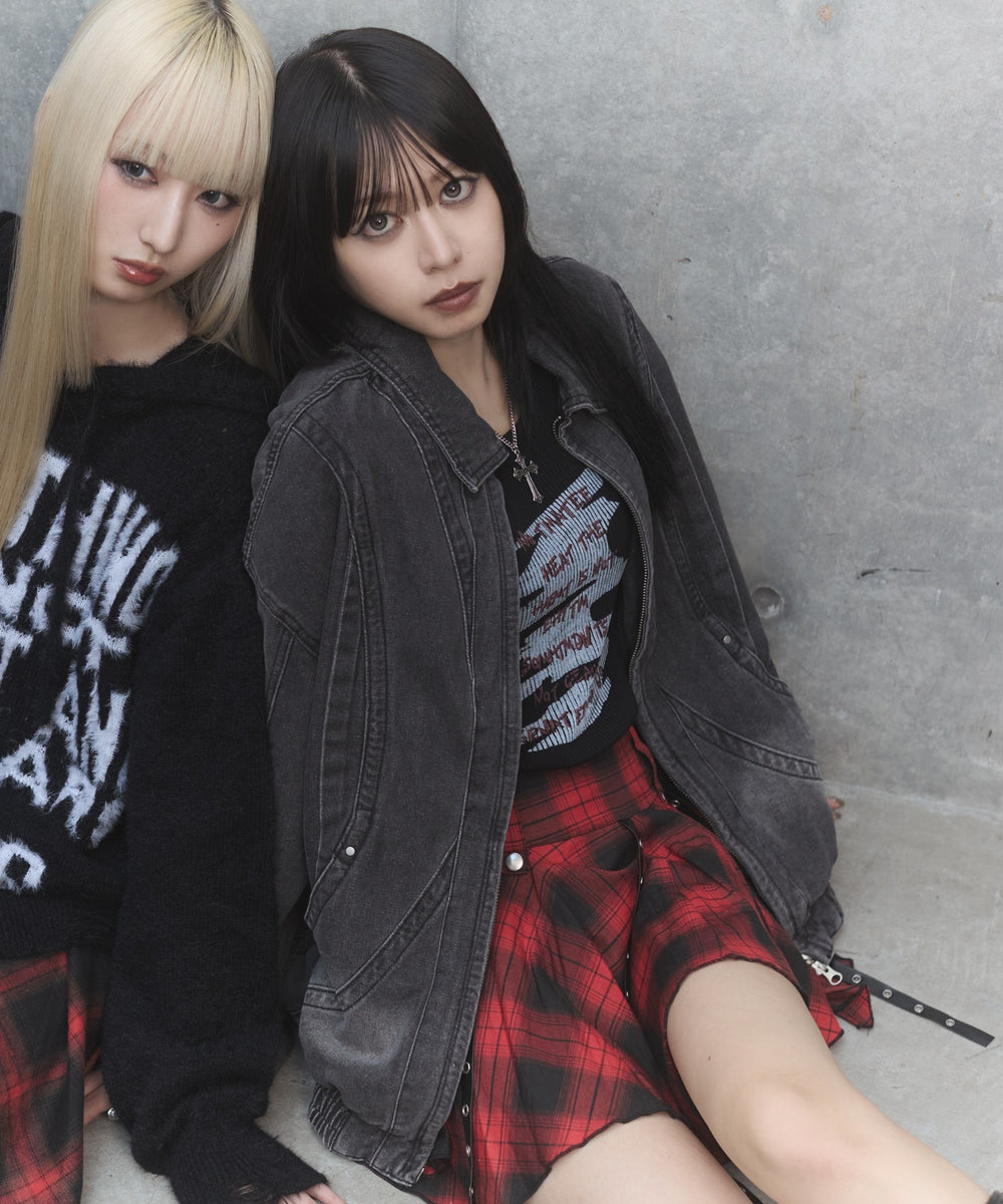 80'sライクデニムボンバーブルゾン