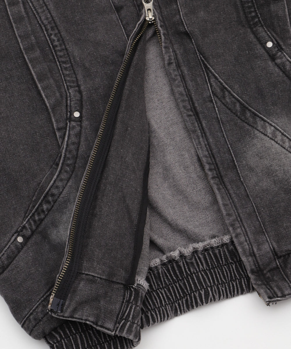80'sライクデニムボンバーブルゾン