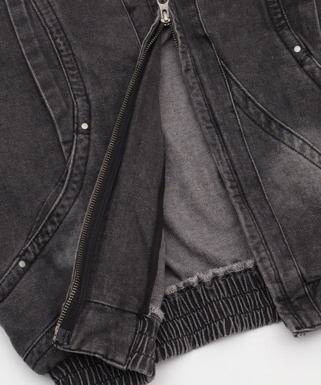 80'sライクデニムボンバーブルゾン