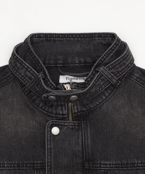 80'sライクデニムバイカーブルゾン