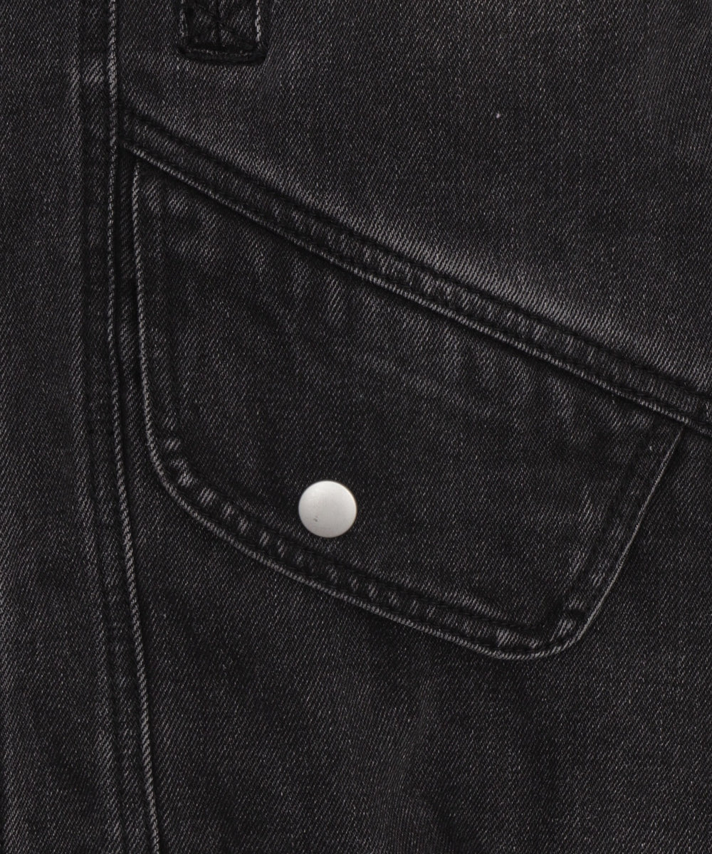 80'sライクデニムバイカーブルゾン