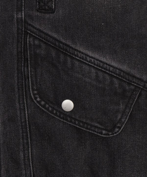 80'sライクデニムバイカーブルゾン