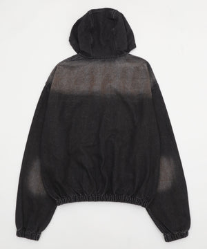 ダスティフードデニムブルゾン