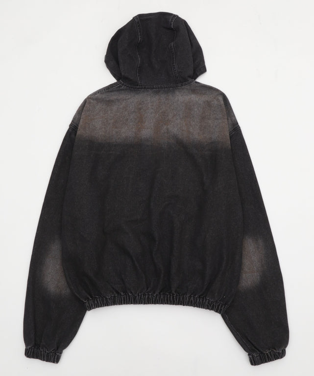 ダスティフードデニムブルゾン