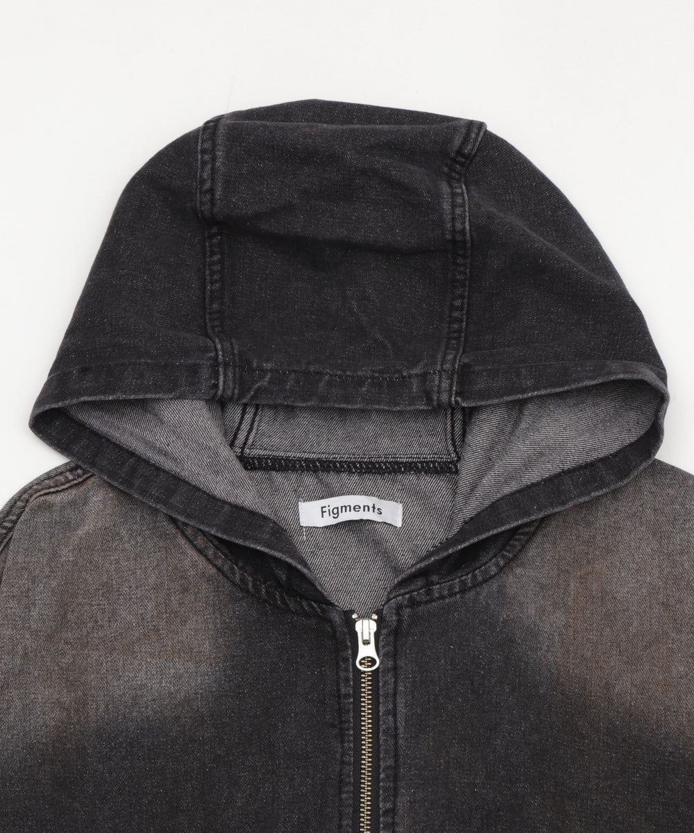 ダスティフードデニムブルゾン