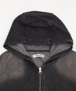 ダスティフードデニムブルゾン