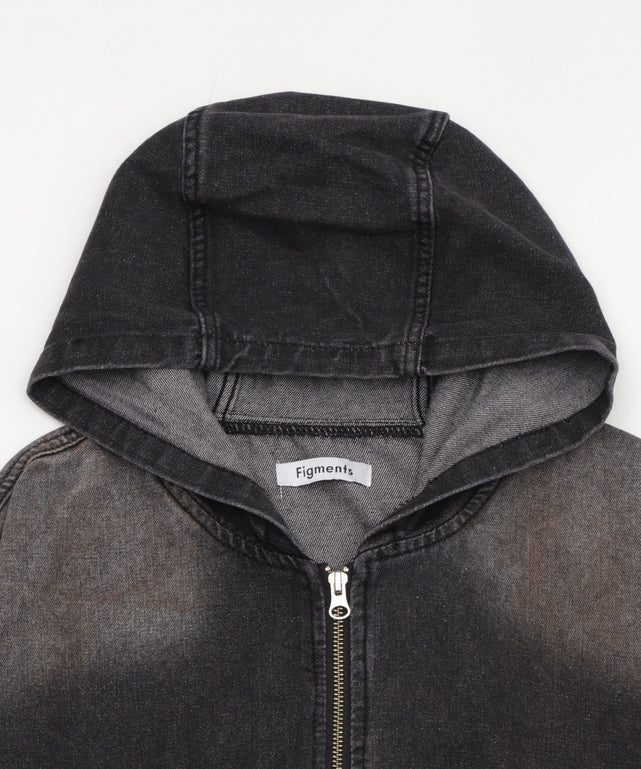 ダスティフードデニムブルゾン