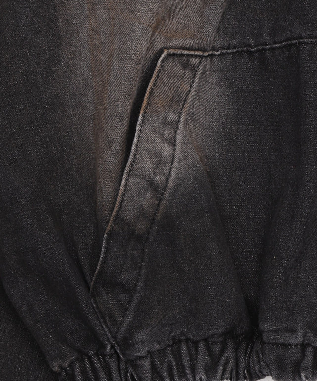 ダスティフードデニムブルゾン