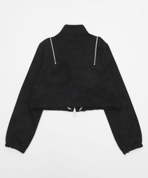 クロップドショルダーZIPトップ