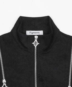 クロップドショルダーZIPトップ