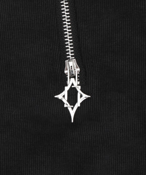 クロップドショルダーZIPトップ